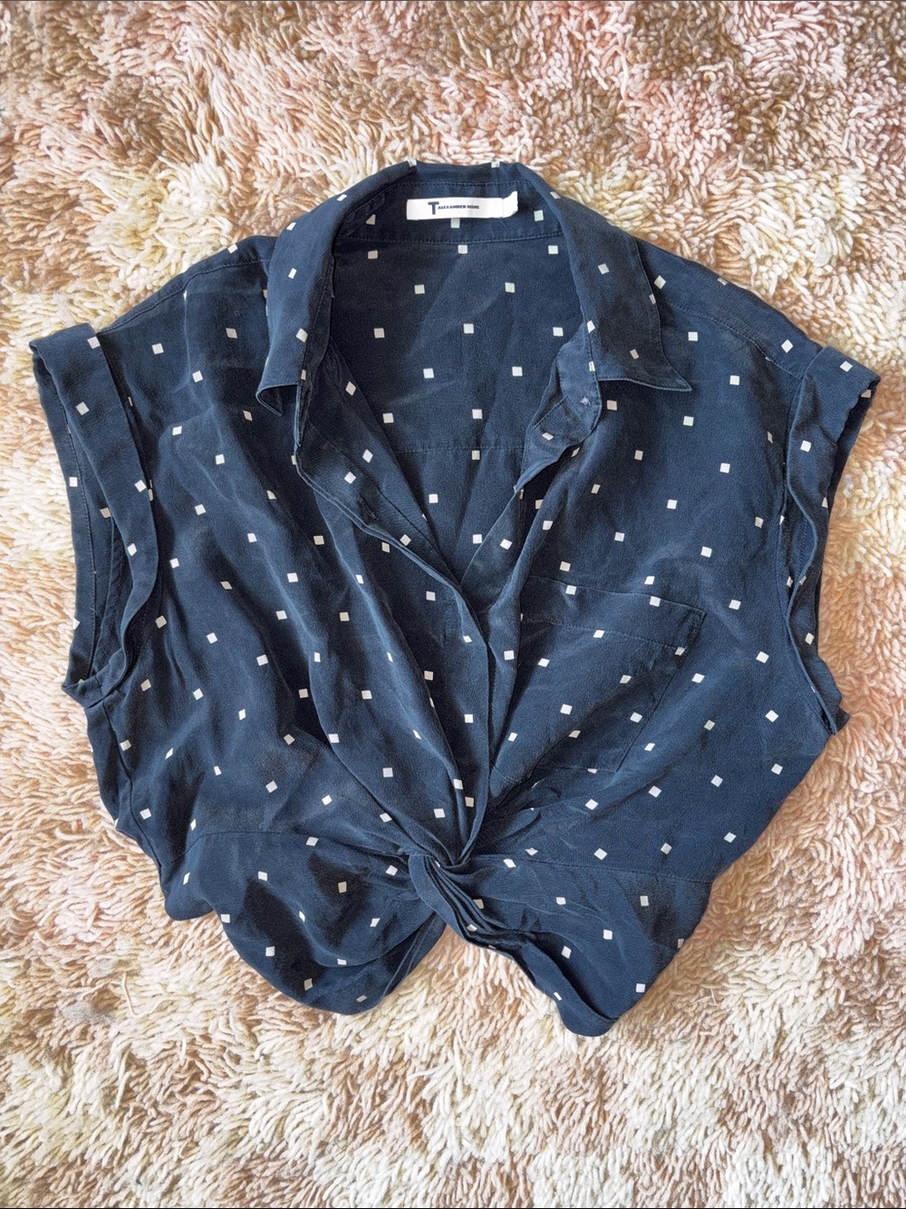 T Alexander Wang silk crop top - 2